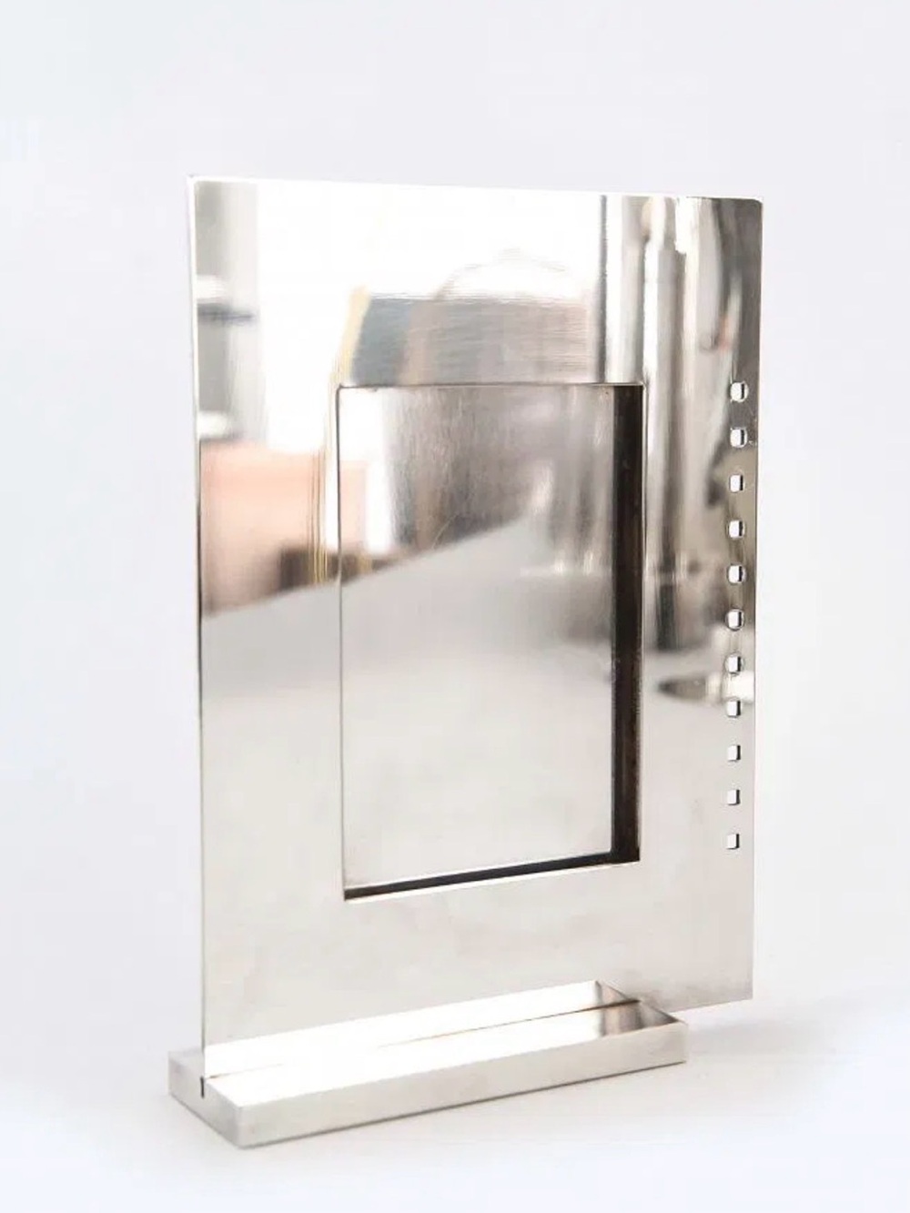 RICHARD MEIR; SWID POWELL MODERNIST PICTURE FRAME Silver-Plated MCM Skyscraper